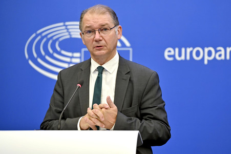 Pressekonferenz im Europäischen Parlament in Straßburg