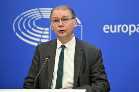 Pressekonferenz im Europäischen Parlament in Straßburg
