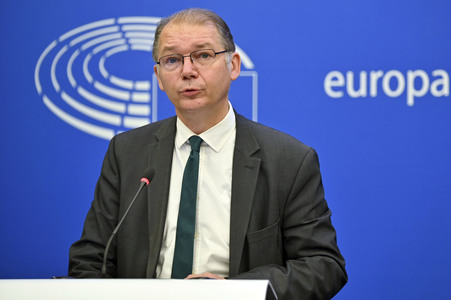 Pressekonferenz im Europäischen Parlament in Straßburg