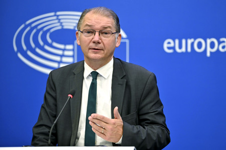 Pressekonferenz im Europäischen Parlament in Straßburg