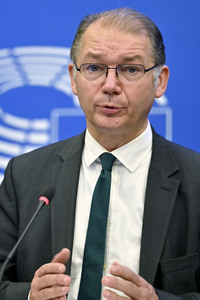 Pressekonferenz im Europäischen Parlament in Straßburg