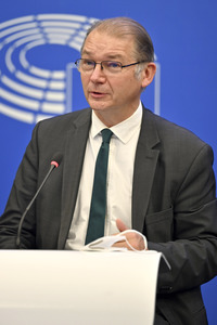 Pressekonferenz im Europäischen Parlament in Straßburg