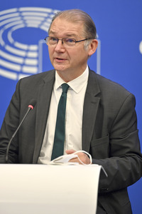 Pressekonferenz im Europäischen Parlament in Straßburg