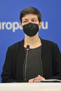 Pressekonferenz im Europäischen Parlament in Straßburg