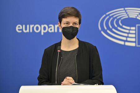 Pressekonferenz im Europäischen Parlament in Straßburg