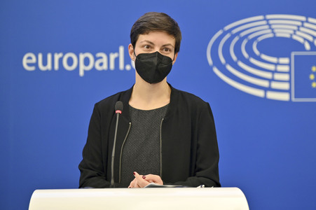 Pressekonferenz im Europäischen Parlament in Straßburg