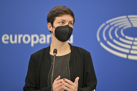 Pressekonferenz im Europäischen Parlament in Straßburg