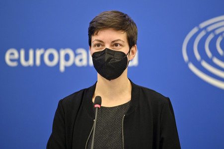 Pressekonferenz im Europäischen Parlament in Straßburg