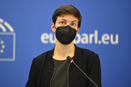 Pressekonferenz im Europäischen Parlament in Straßburg