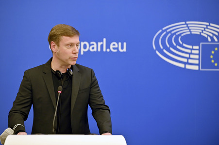 Pressekonferenz im Europäischen Parlament in Straßburg