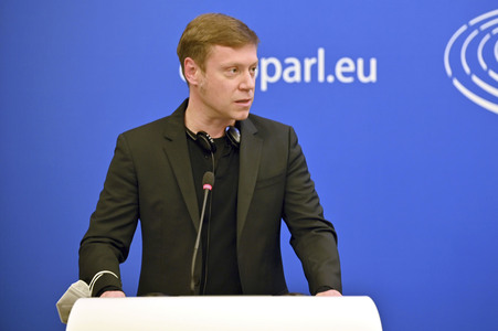 Pressekonferenz im Europäischen Parlament in Straßburg