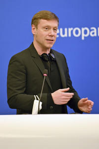 Pressekonferenz im Europäischen Parlament in Straßburg