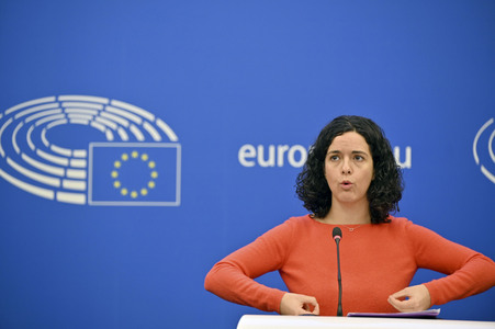 Pressekonferenz im Europäischen Parlament in Straßburg