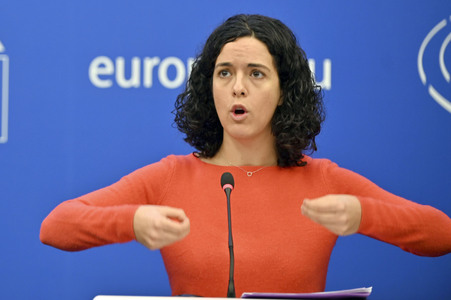 Pressekonferenz im Europäischen Parlament in Straßburg
