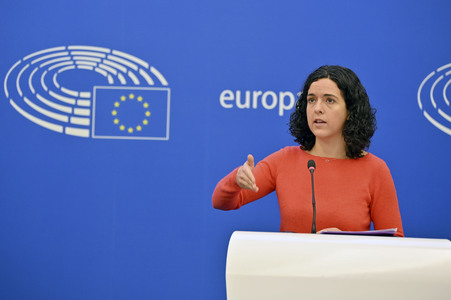 Pressekonferenz im Europäischen Parlament in Straßburg