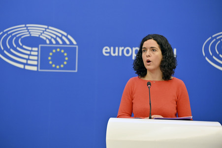 Pressekonferenz im Europäischen Parlament in Straßburg