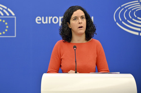 Pressekonferenz im Europäischen Parlament in Straßburg