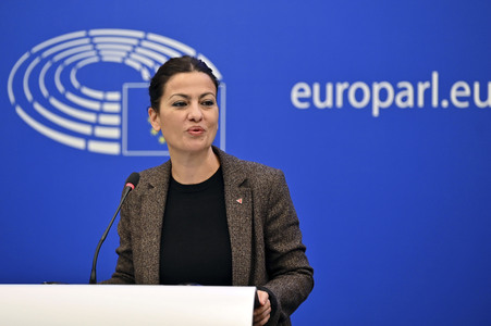 Pressekonferenz im Europäischen Parlament in Straßburg