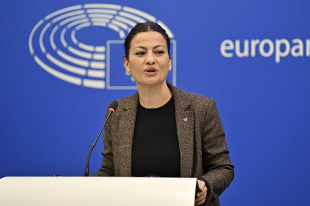 Pressekonferenz im Europäischen Parlament in Straßburg