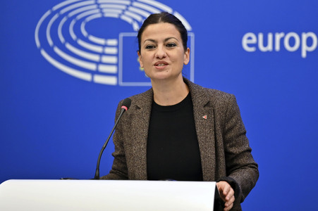 Pressekonferenz im Europäischen Parlament in Straßburg