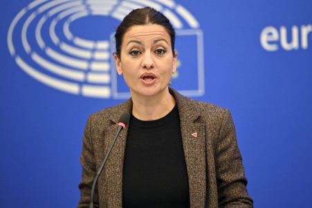Pressekonferenz im Europäischen Parlament in Straßburg