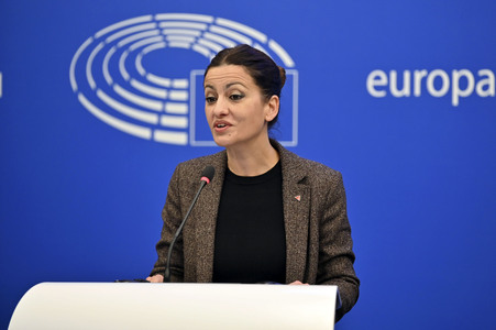 Pressekonferenz im Europäischen Parlament in Straßburg