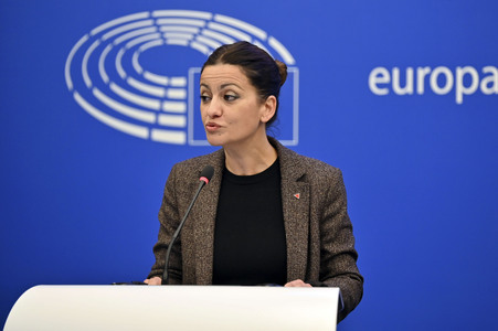 Pressekonferenz im Europäischen Parlament in Straßburg