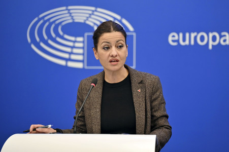 Pressekonferenz im Europäischen Parlament in Straßburg