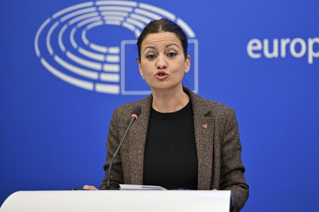 Pressekonferenz im Europäischen Parlament in Straßburg