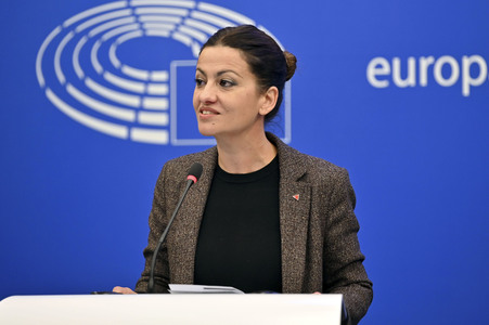 Pressekonferenz im Europäischen Parlament in Straßburg