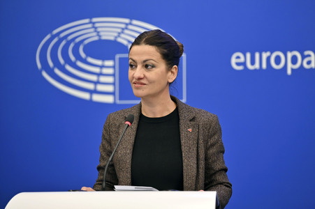 Pressekonferenz im Europäischen Parlament in Straßburg
