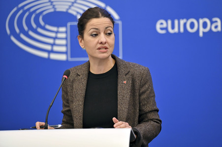 Pressekonferenz im Europäischen Parlament in Straßburg