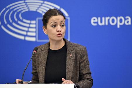 Pressekonferenz im Europäischen Parlament in Straßburg