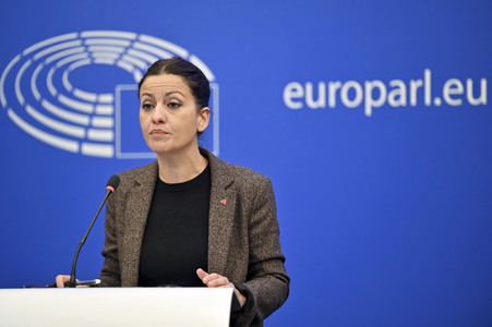 Pressekonferenz im Europäischen Parlament in Straßburg