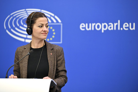 Pressekonferenz im Europäischen Parlament in Straßburg