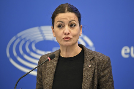 Pressekonferenz im Europäischen Parlament in Straßburg