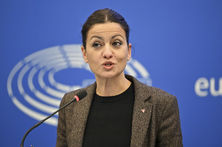 Pressekonferenz im Europäischen Parlament in Straßburg