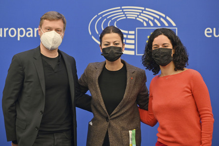 Pressekonferenz im Europäischen Parlament in Straßburg