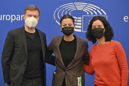 Pressekonferenz im Europäischen Parlament in Straßburg