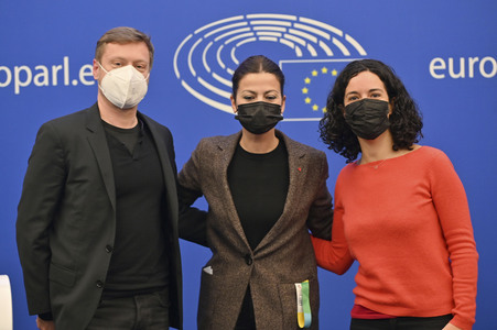 Pressekonferenz im Europäischen Parlament in Straßburg