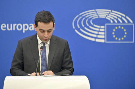 Pressekonferenz im Europäischen Parlament in Straßburg