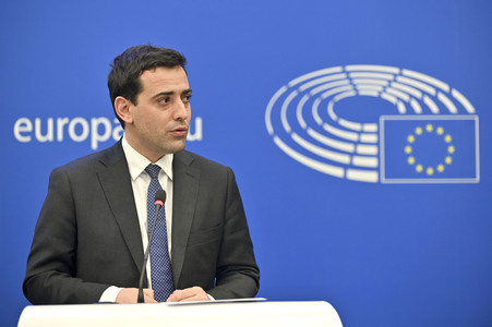Pressekonferenz im Europäischen Parlament in Straßburg