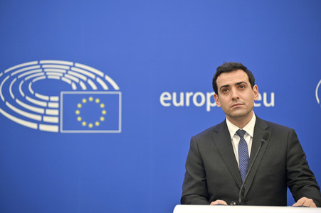 Pressekonferenz im Europäischen Parlament in Straßburg