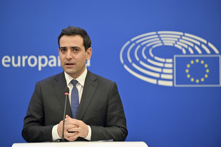 Pressekonferenz im Europäischen Parlament in Straßburg
