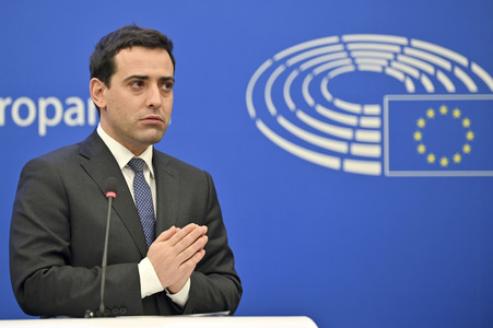 Pressekonferenz im Europäischen Parlament in Straßburg