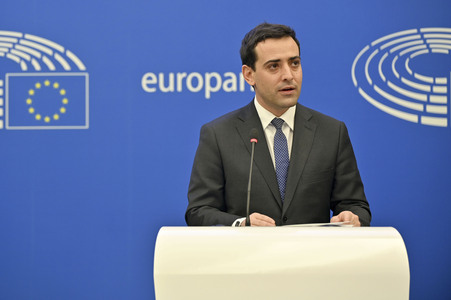 Pressekonferenz im Europäischen Parlament in Straßburg