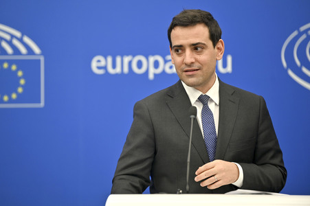 Pressekonferenz im Europäischen Parlament in Straßburg