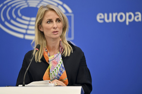 Pressekonferenz im Europäischen Parlament in Straßburg
