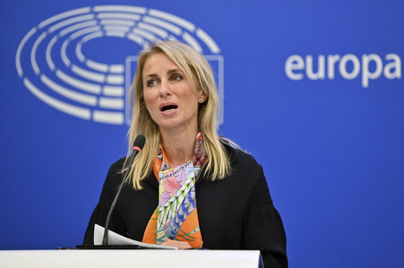 Pressekonferenz im Europäischen Parlament in Straßburg