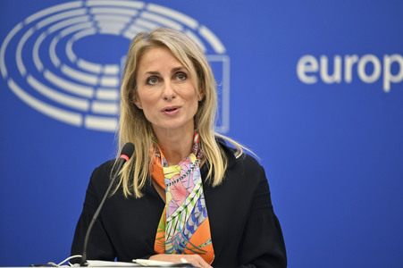 Pressekonferenz im Europäischen Parlament in Straßburg